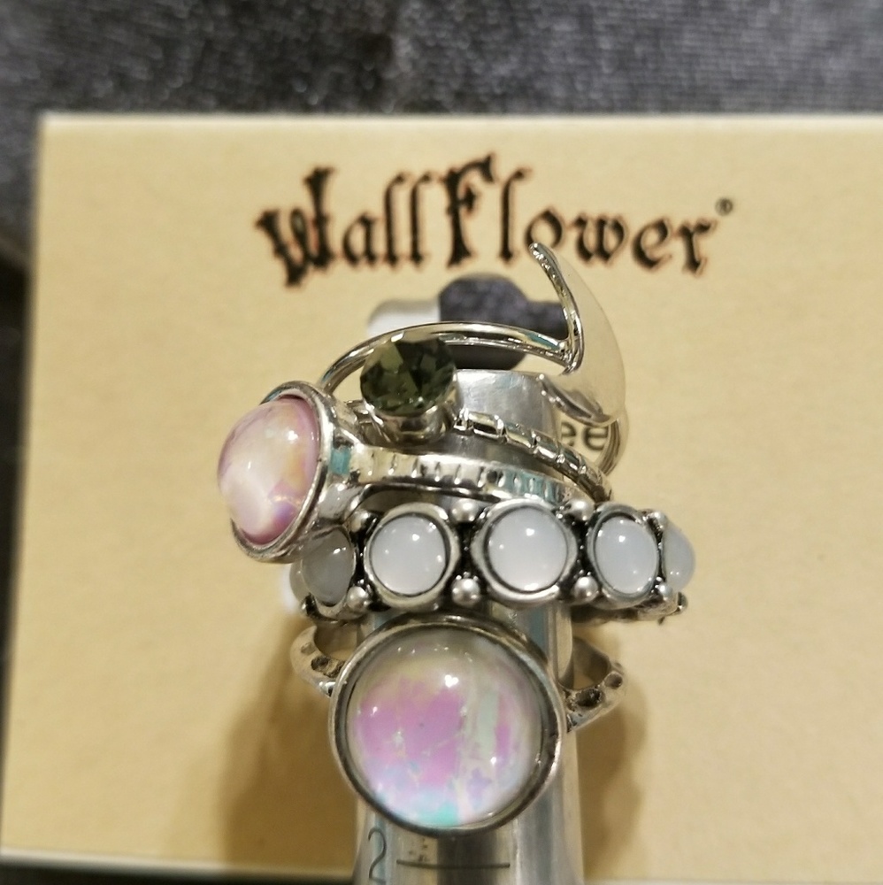 Wallflower silver rings